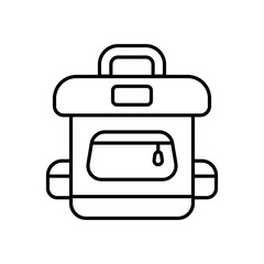 Backpack  vector icon stock illustration