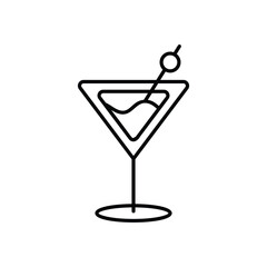 Cocktail  vector icon stock illustration