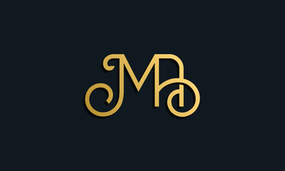 Luxury fashion initial letter MA logo.