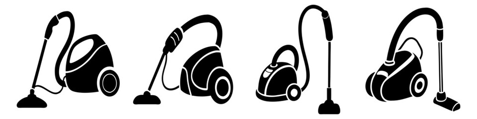 vacuum cleaner icon, vacuum cleaner silhouette vector illustration-simple silhouette illustration of vacuum cleaner, perfect for vacuum cleaner logos and icons