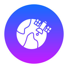 Satellite Earth Icon