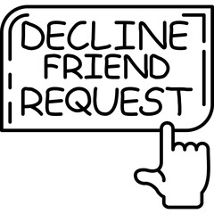 Decline Friend Request Icon