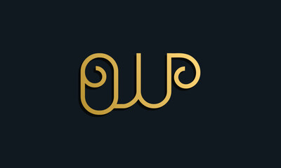 Luxury fashion initial letter OW logo.