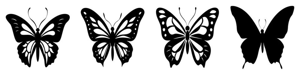 butterfly icon, butterfly silhouette vector illustration-simple silhouette illustration of butterfly, perfect for butterfly logos and icons