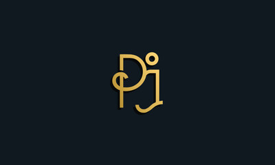 Luxury fashion initial letter PI logo.