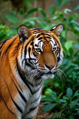 Obraz premium there is a tiger that is walking through the jungle
