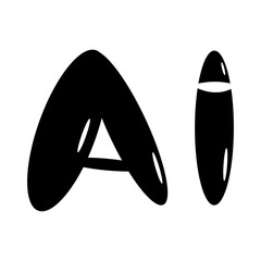 High-Quality AI Technology Logo in PNG