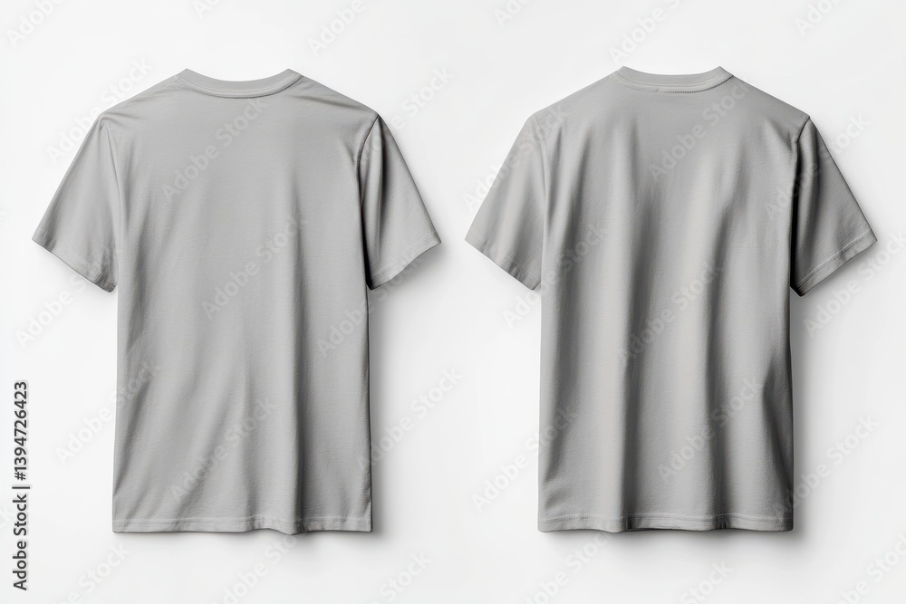 Leinwandbilder gray t-shirts displayed together showcasing design options in a studio setting during daylight hours