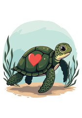 World Turtle Day Vector Designs for Marine Life Protection, Turtle Conservation, Awareness, and Eco-friendly Campaigns in Solid Colors - T-shirt, Sticker, Poster, and Social Media