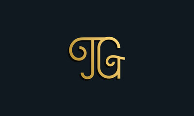 Luxury fashion initial letter TG logo.