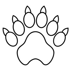 simple a Jungle Paws line art vector illustration
