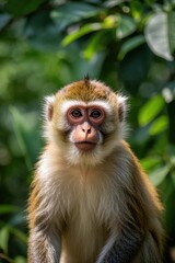 arafed monkey sitting on a rock looking at the camera