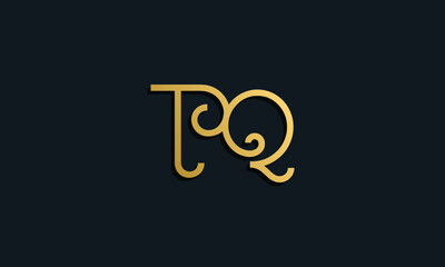 Luxury fashion initial letter TQ logo.