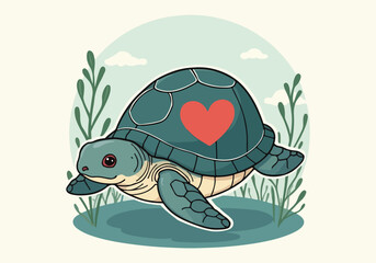 World Turtle Day Vector Designs for Marine Life Protection, Turtle Conservation, Awareness, and Eco-friendly Campaigns in Solid Colors - T-shirt, Sticker, Poster, and Social Media