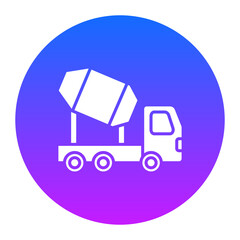 Concrete Mixer Truck Icon