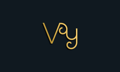 Luxury fashion initial letter VY logo.