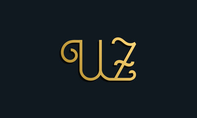 Luxury fashion initial letter WZ logo.