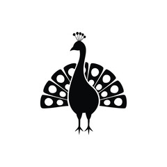 Animal and Bird Silhouette Icons Set – Vector Collection of Farm Animals, Birds, and Pets in Black Silhouette Style