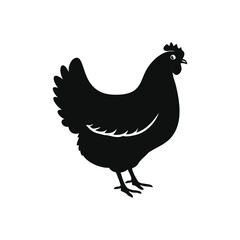 Animal and Bird Silhouette Icons Set – Vector Collection of Farm Animals, Birds, and Pets in Black Silhouette Style