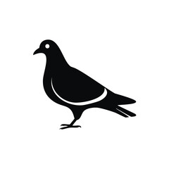 Obraz premium Animal and Bird Silhouette Icons Set – Vector Collection of Farm Animals, Birds, and Pets in Black Silhouette Style