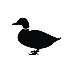 Animal and Bird Silhouette Icons Set – Vector Collection of Farm Animals, Birds, and Pets in Black Silhouette Style