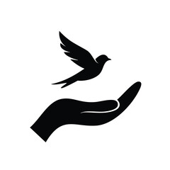 Obraz premium Animal and Bird Silhouette Icons Set – Vector Collection of Farm Animals, Birds, and Pets in Black Silhouette Style