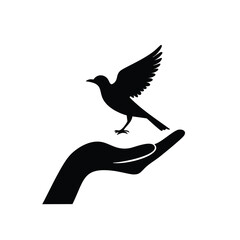 Animal and Bird Silhouette Icons Set – Vector Collection of Farm Animals, Birds, and Pets in Black Silhouette Style
