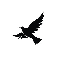 Animal and Bird Silhouette Icons Set – Vector Collection of Farm Animals, Birds, and Pets in Black Silhouette Style