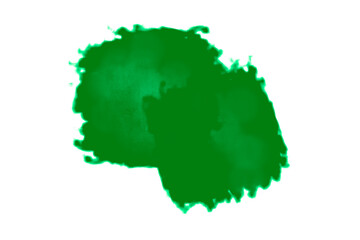 Unique paint circles created with various brushes and techniques showcasing vibrant green hues and textures