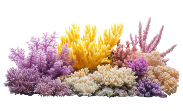 Vibrant coral reef display