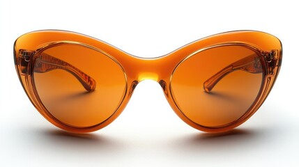 Retro-inspired orange cat-eye sunglasses. A bold fashion statement for style blogs, vintage shops, and sunny day essentials.