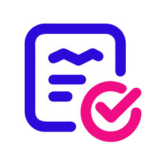 icon of a checklist with a check mark  