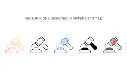 Law Court icon design with white background stock illustration