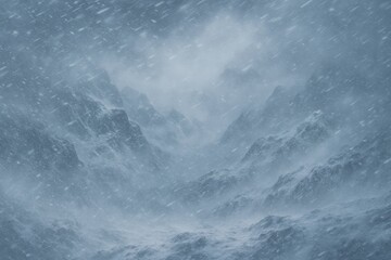 Majestic snowy mountain landscape.