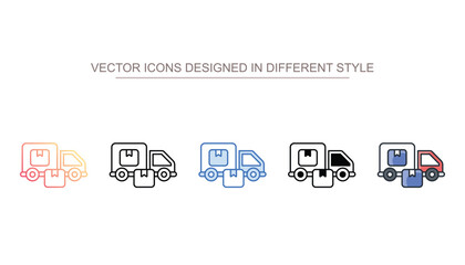 Cargo icon design with white background stock illustration