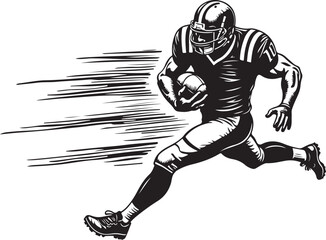 American Gridiron Shadows: Dynamic Silhouettes of Football Athletes in Action