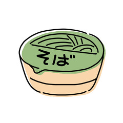 シンプルなカップそばをイメージしたイラスト素材