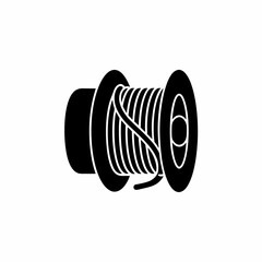 creative details cable spool icon vector illustration