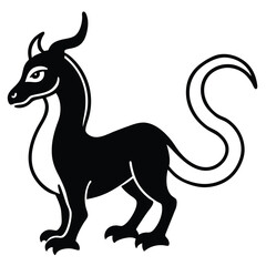 vector illustration of a cartoon dinosaur