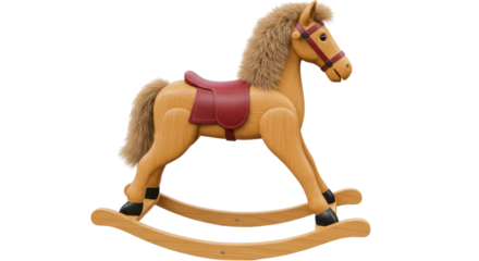 Isolated Rocking Horse
