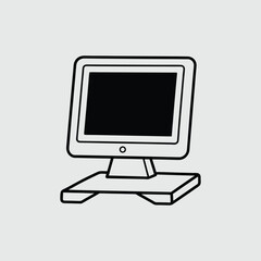 Modern Computer Silhouette Design