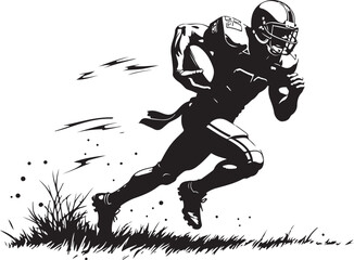 American Gridiron Shadows: Dynamic Silhouettes of Football Athletes in Action