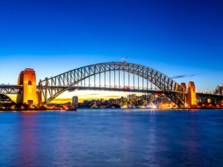 Obraz premium Sydney Harbour Bridge at Dusk