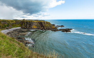 Dunnottar Castle rises in dramatic ruins atop a cliff overlooking the North Sea. Its breathtaking...