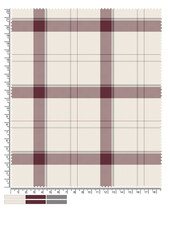 Plaid fabric pattern, blue, brown, cream, seamless for textiles, and for designing clothes, skirts or decorative fabrics. Vector illustration.
