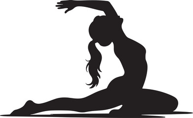 Yoga Drip silhouette vector illustration
