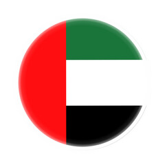 Glowing Round United Arab Emirat UAE Flag