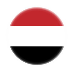 Glowing Round Yemen Flag