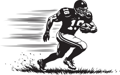 American Gridiron Shadows: Dynamic Silhouettes of Football Athletes in Action