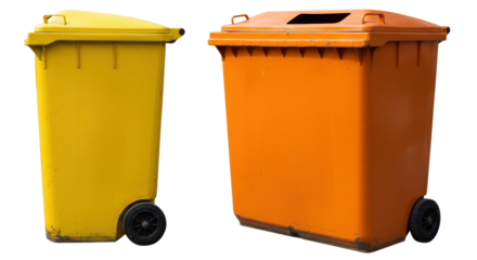 Isolated Trash Bins
